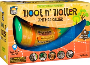 Toysmith Outdoor Discovery, Hoot-N-Hollar Animal Caller – Animal call horn with 9 realistic wildlife sounds.