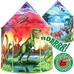 W&O Dinosaur Discovery Play Tent – Dinosaur-themed pop-up tent with a roar button for immersive play.